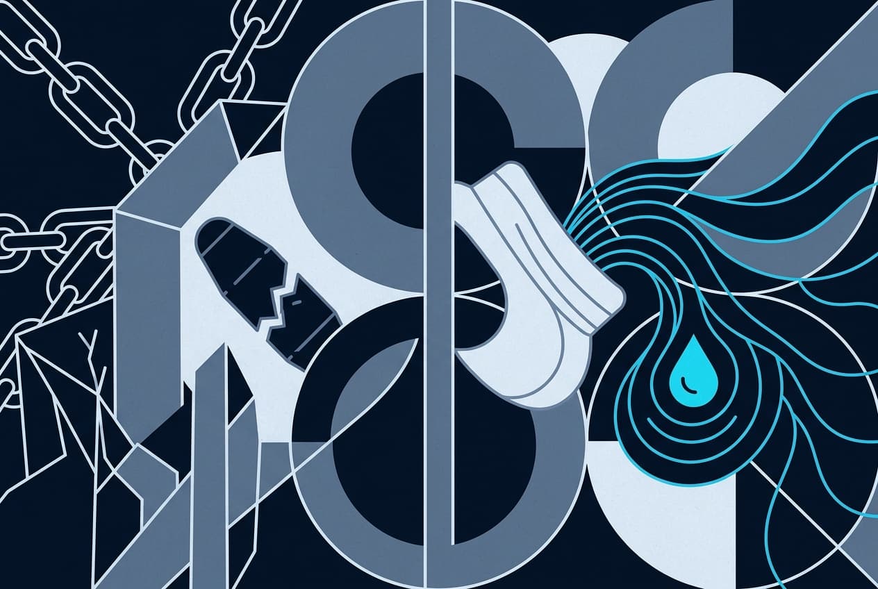 Flat illustration of a balm container with a prohibition symbol over it.